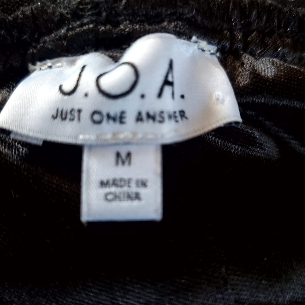 J.O.A. Black Wide-Leg Pants Size Medium - Picture 6 of 10